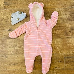 Old Navy Fleece Bunting & Rosie Pope Tiger Cap